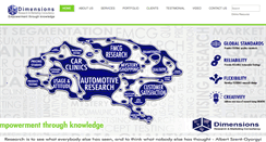 Desktop Screenshot of dimensionsintl.com